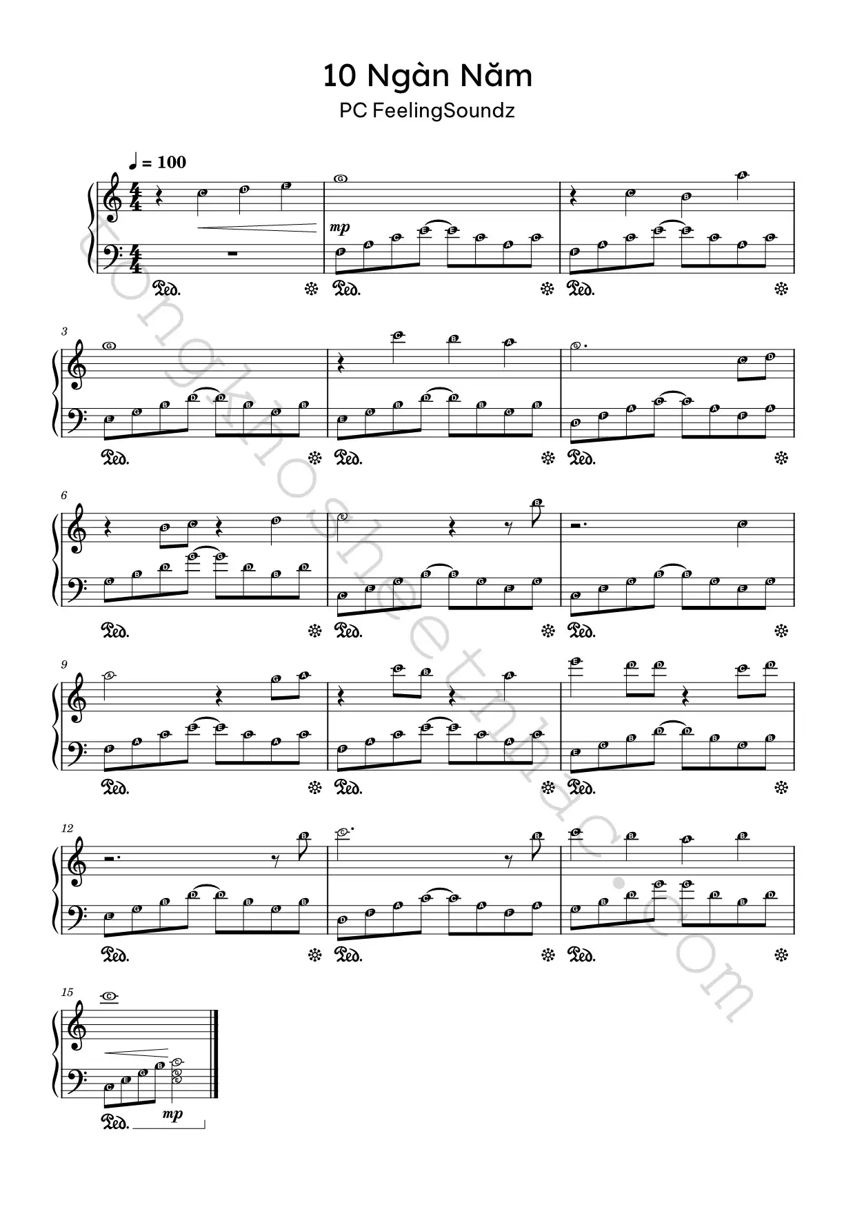 10-ngàn-năm_1 - Sheet Nhạc Miễn Phí - Tổng Kho Sheet Nhạc