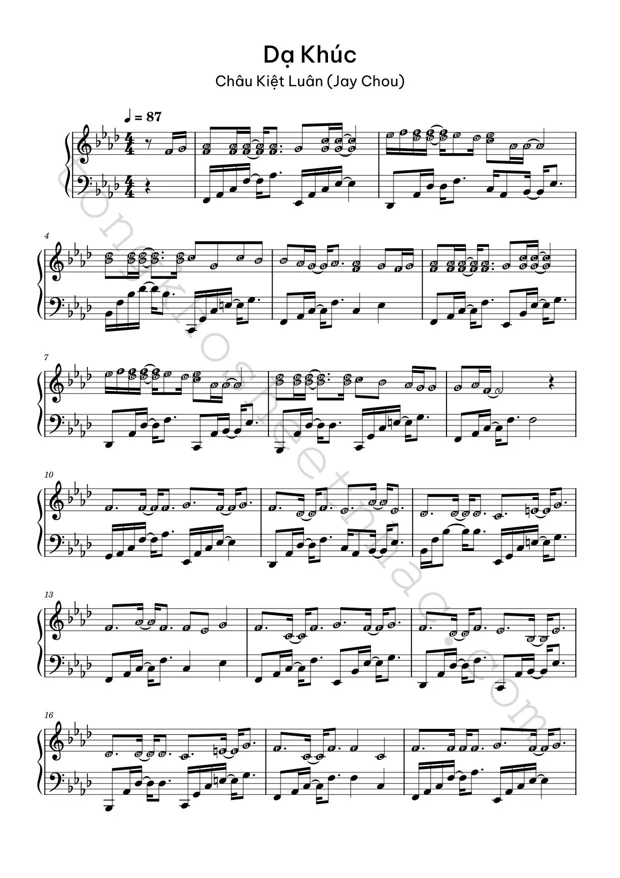 dạ-khúc_1 - Sheet Nhạc Miễn Phí - Tổng Kho Sheet Nhạc