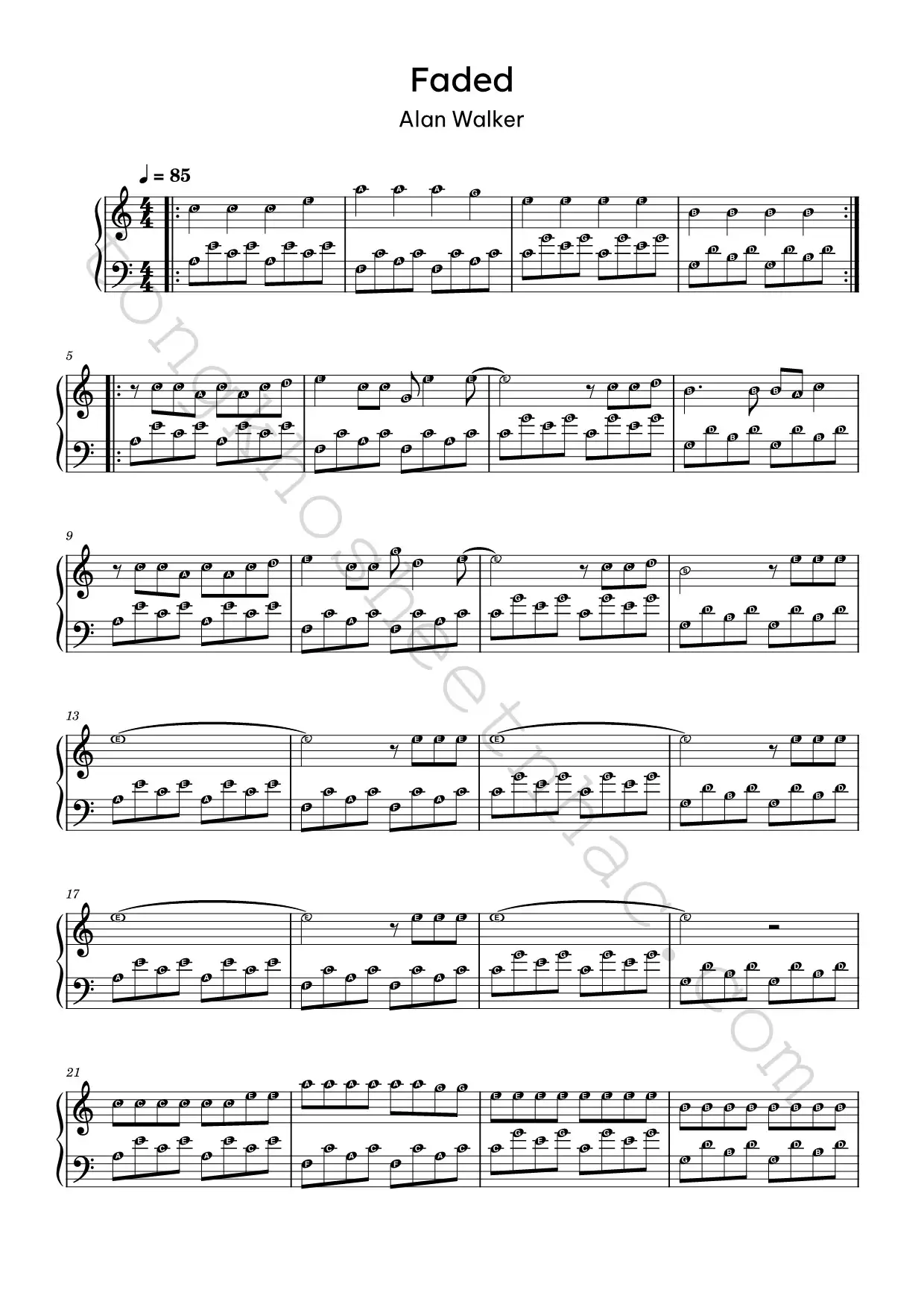 faded_1 - Sheet Nhạc Miễn Phí - Tổng Kho Sheet Nhạc