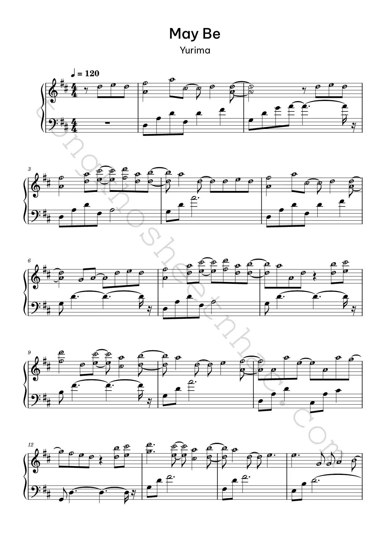 maybe_1 - Sheet Nhạc Miễn Phí - Tổng Kho Sheet Nhạc