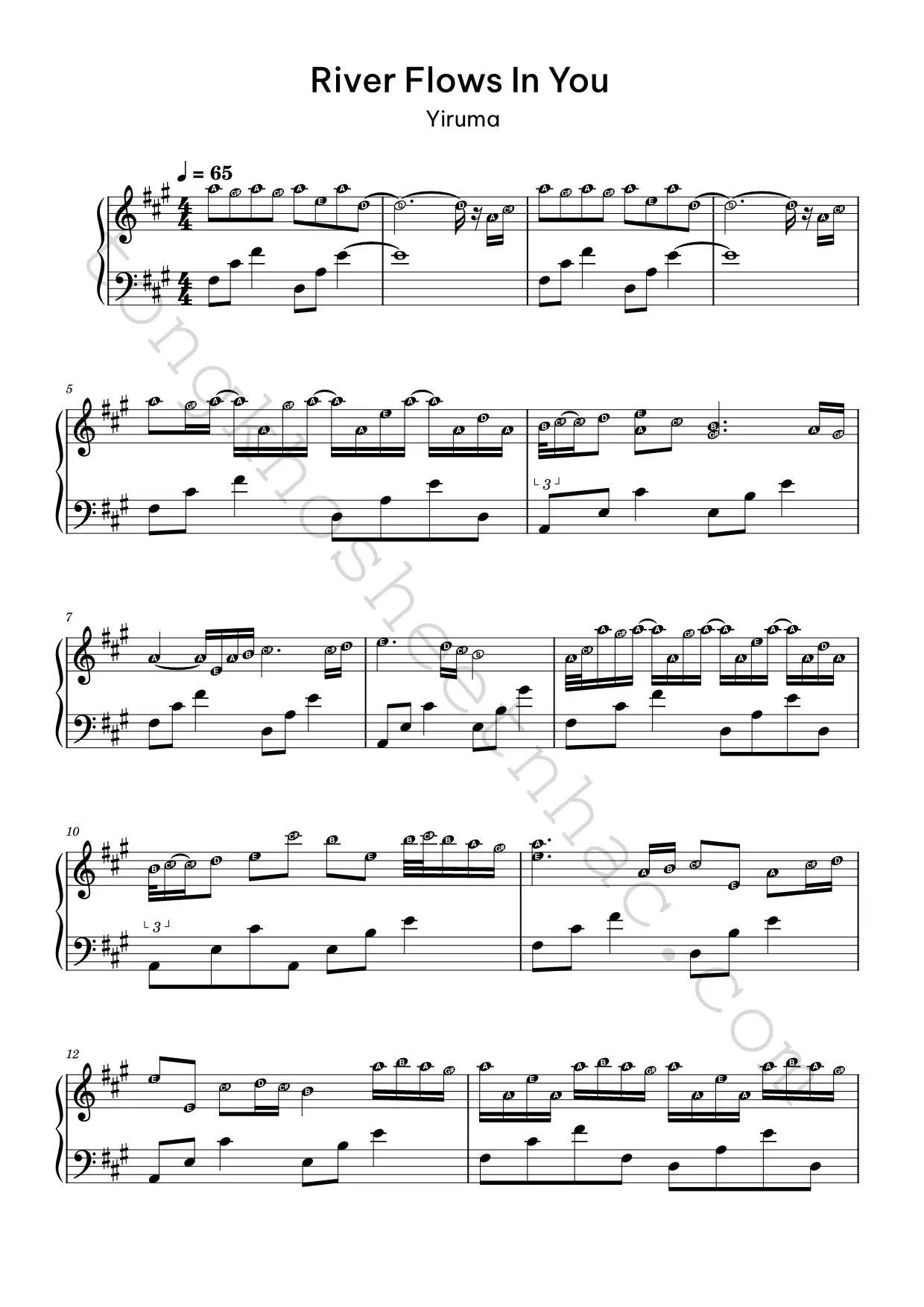 river-flows-in-you_1 - Sheet Nhạc Miễn Phí - Tổng Kho Sheet Nhạc