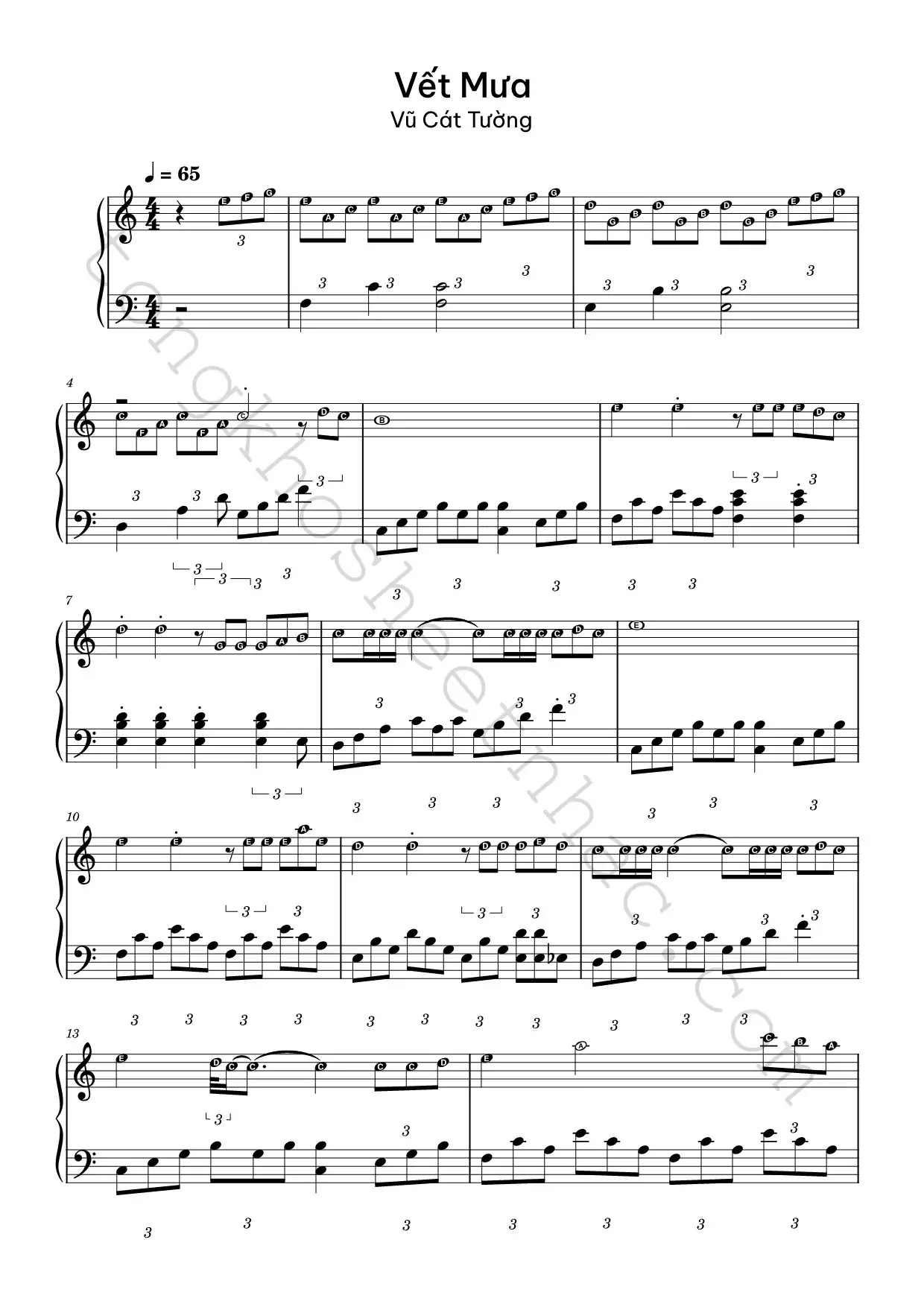 vet-mua_1 - Sheet Nhạc Miễn Phí - Tổng Kho Sheet Nhạc