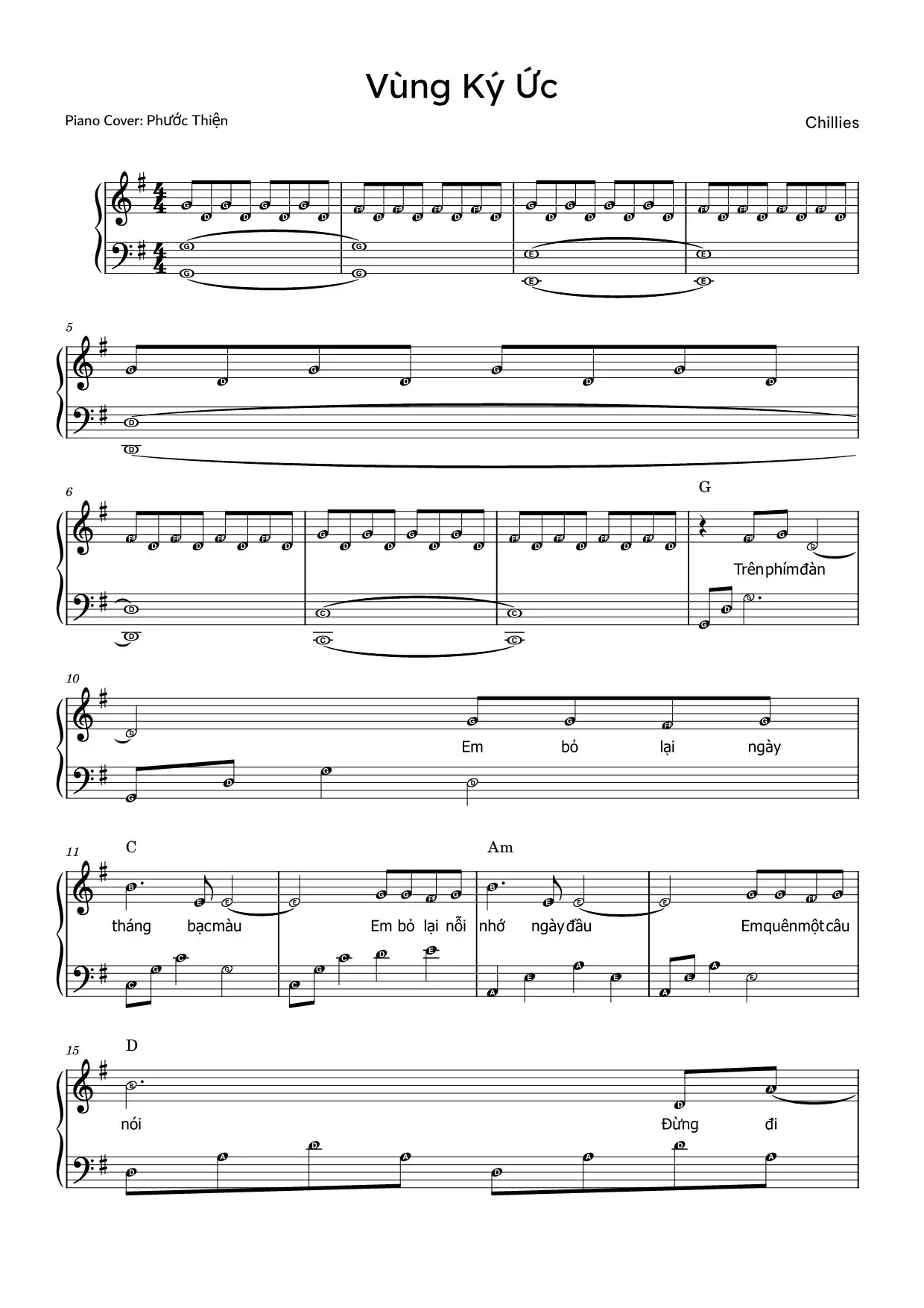 vùng-ký-ức---chillies_1 - Sheet Nhạc Miễn Phí - Tổng Kho Sheet Nhạc