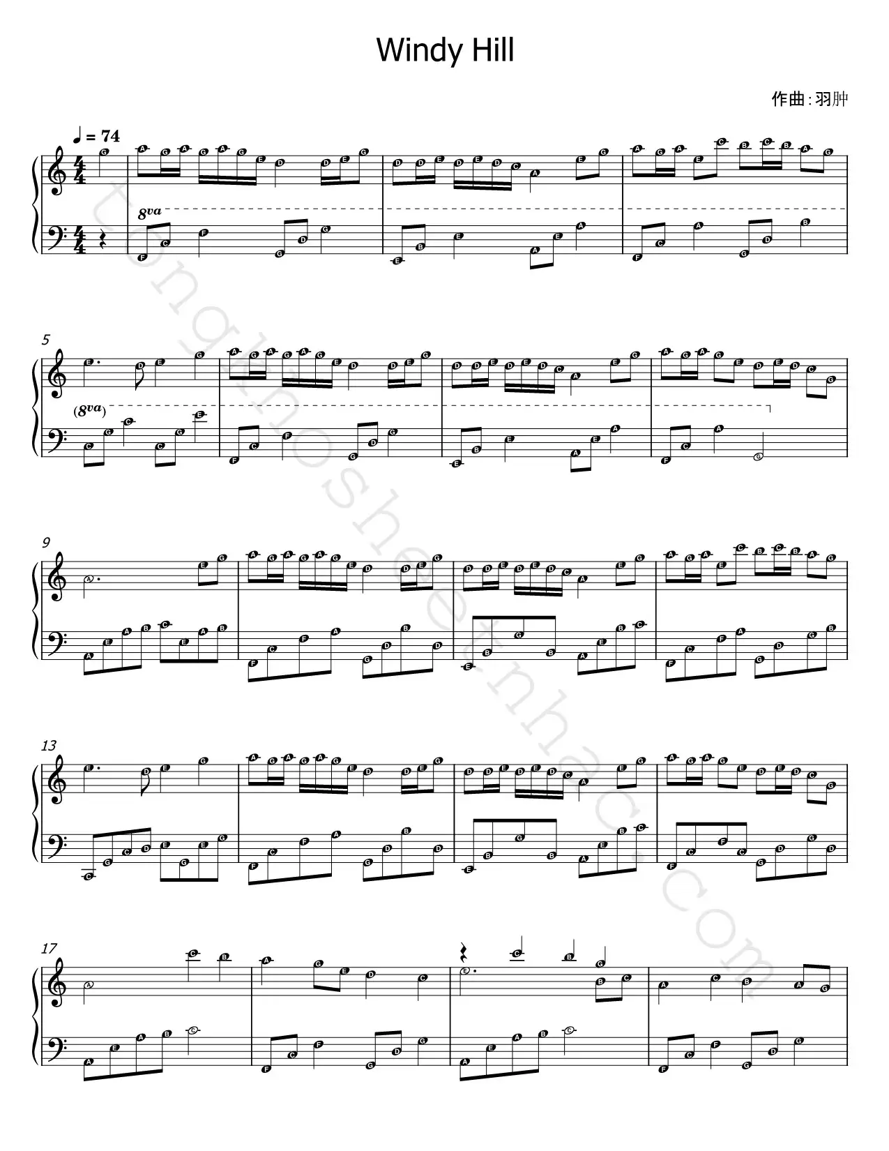 windy-hill---羽肿-(yu-zhong)_1 - Sheet Nhạc Miễn Phí - Tổng Kho Sheet Nhạc