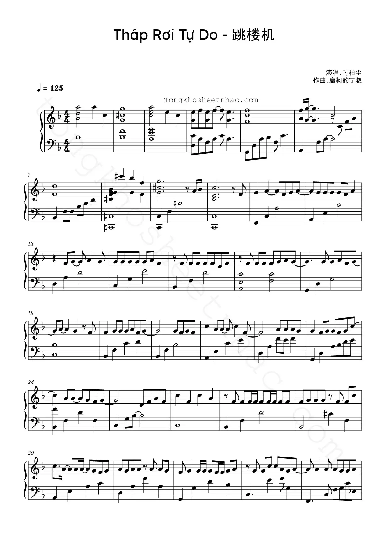 thap-rơi-tự-do_1 - Sheet Nhạc Miễn Phí | Tổng Kho Sheet Nhạc