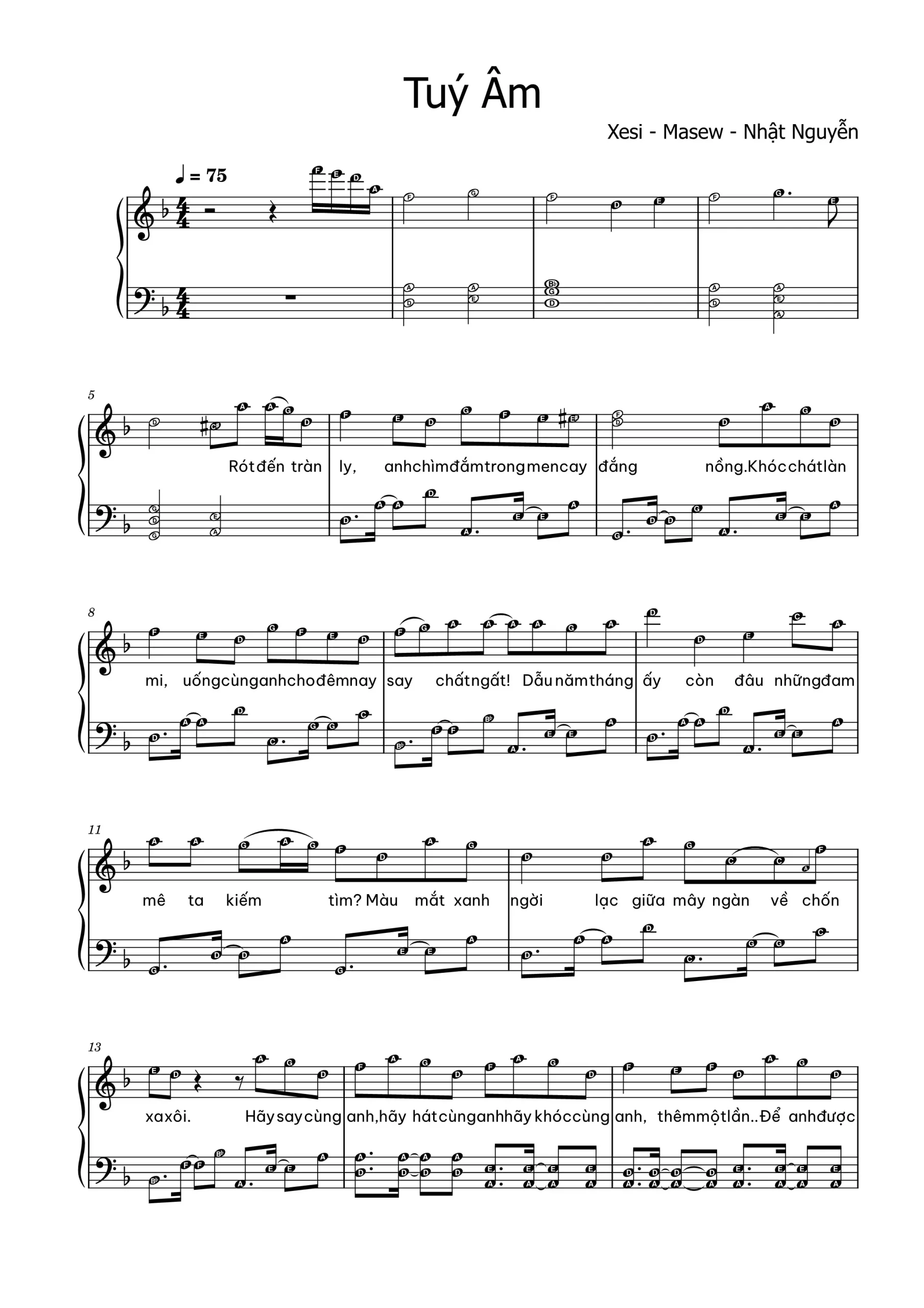 túy-Âm_1 - Sheet Nhạc Miễn Phí | Tổng Kho Sheet Nhạc