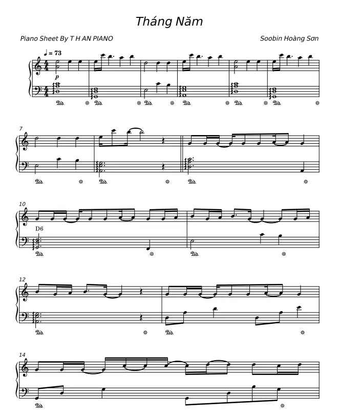 Sheet Nhạc Tháng Năm