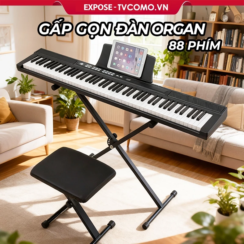 Đàn Piano Điện Gấp Gọn – 88 Phím Nặng Cảm Lực